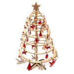 arbol de navidad spira mini y set decoracion madera 42 cm