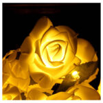cadena 20 led rosas blancas