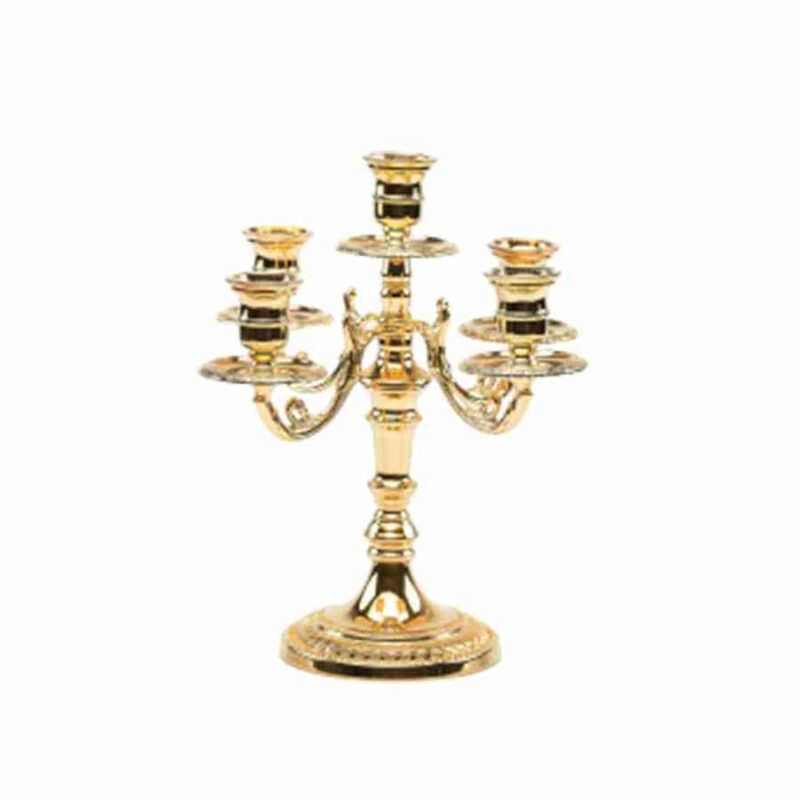 tiena articulos religiosos orfebreria candelabros cera liquida candelabro altar tres velas rz586