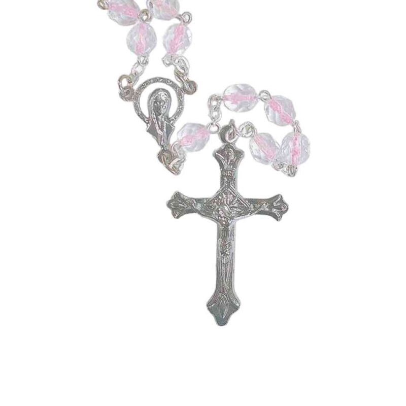 tienda articulos religiosos articulos religiosos rosarios rosario cristal rosa 2655