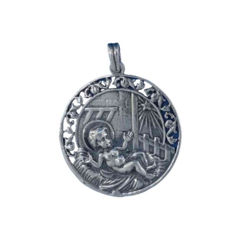 tienda articulos religiosos joyeria medalllas bautismo regalos medalla cuna nino jesus en el pesebre