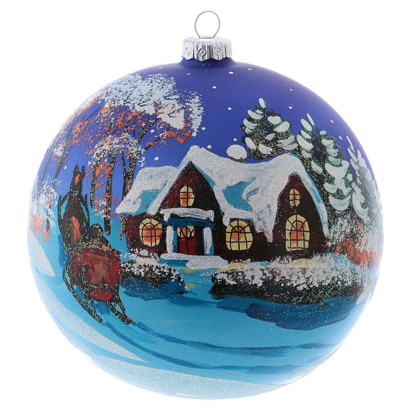 tienda articulos religiosos navidad adornos arbol navidad bolas de navidad bola arbol navidad 150 mm vidrio soplado paisaje nocturno con nieve