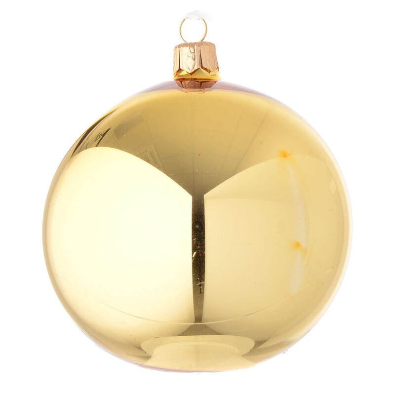 tienda articulos religiosos navidad adornos arbol navidad bolas de navidad bola de navidad de vidrio dorado lucido 100 mm