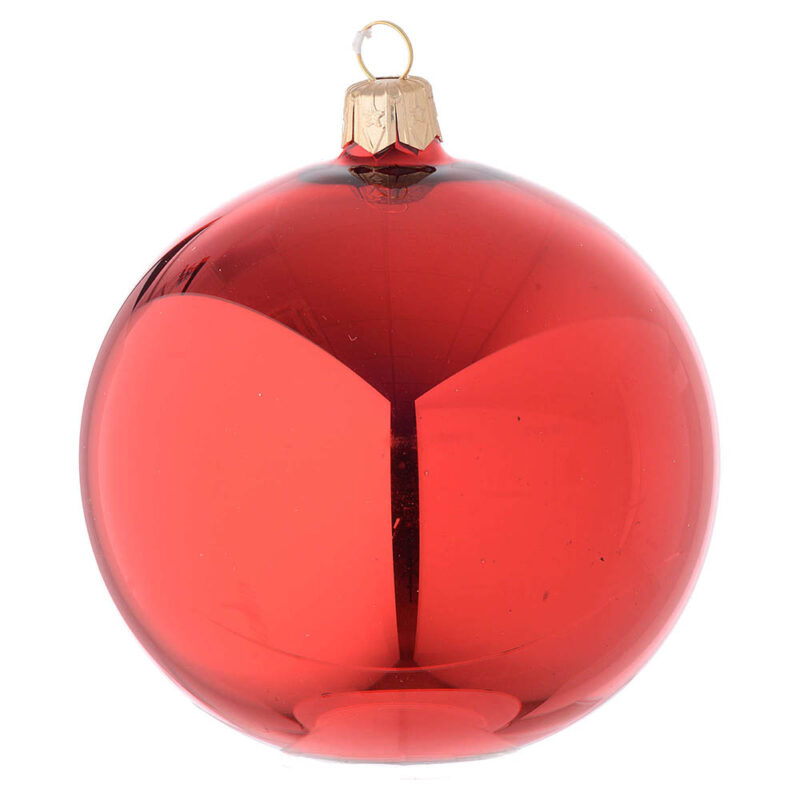 tienda articulos religiosos navidad adornos arbol navidad bolas de navidad bola de navidad de vidrio rojo lucido 100 mm