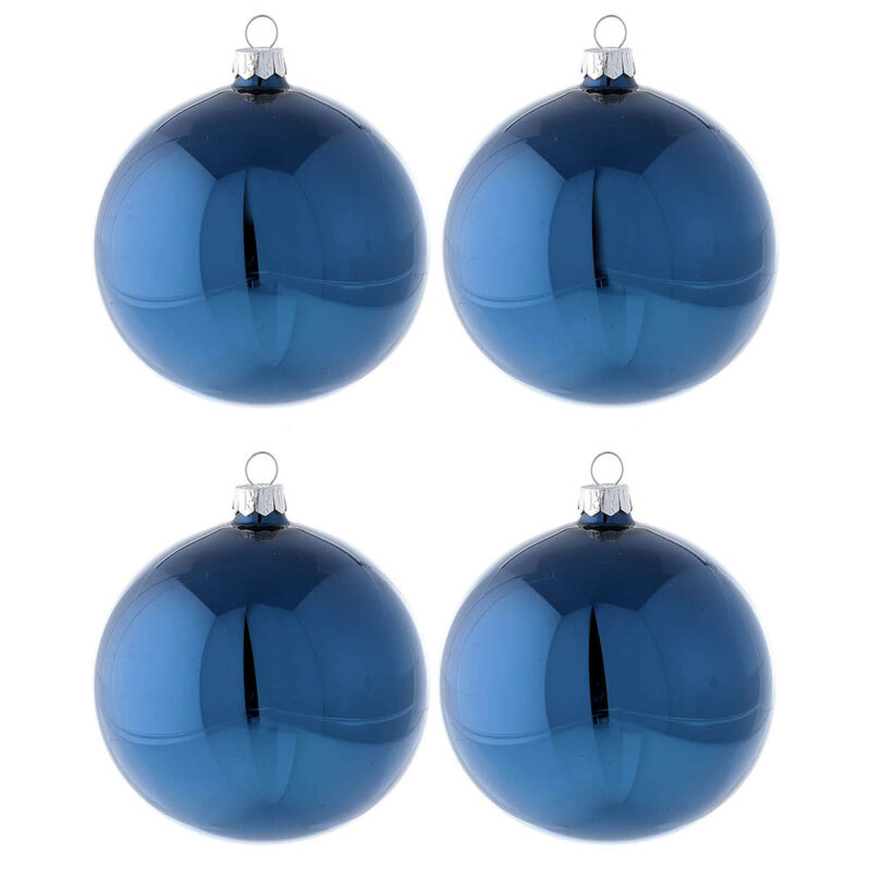 tienda articulos religiosos navidad adornos arbol navidad bolas de navidad bola vidrio soplado arbol navidad azul lucido 100 mm 4 piezas