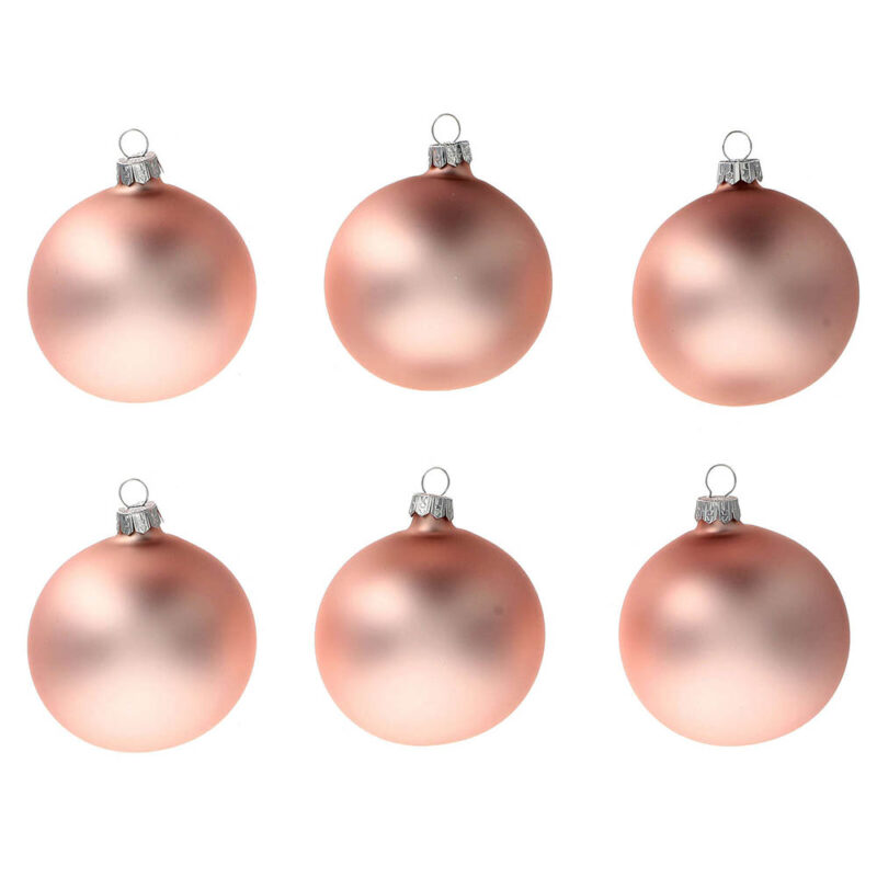 tienda articulos religiosos navidad adornos arbol navidad bolas de navidad bolas navidad rosa polvos opaco vidrio soplado 80 mm 6 piezas