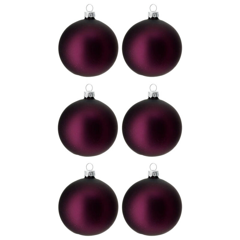 tienda articulos religiosos navidad adornos arbol navidad bolas de navidad set 6 bolitas de navidad vidrio soplado violeta 80 mm