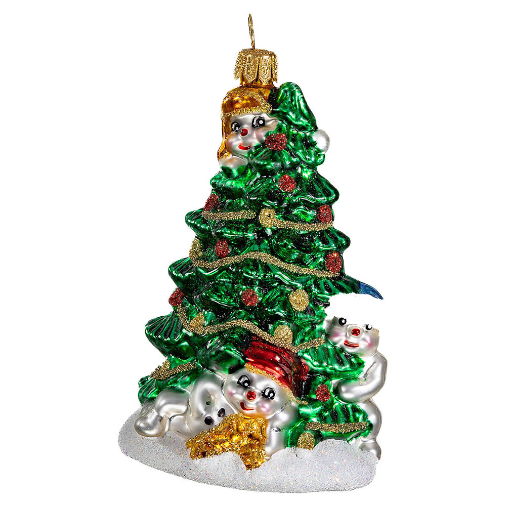 Coche con regalos vidrio soplado decoración árbol Navidad